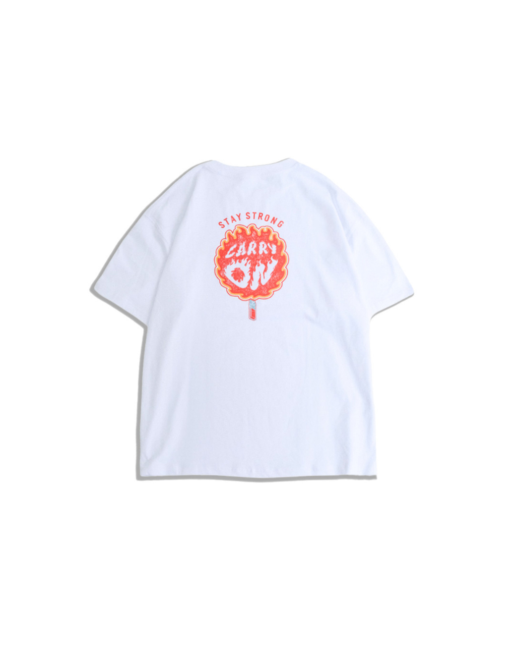 CARRYON 25SS Blazing Flame Tee 打火機 火焰 短T  白色 台灣製