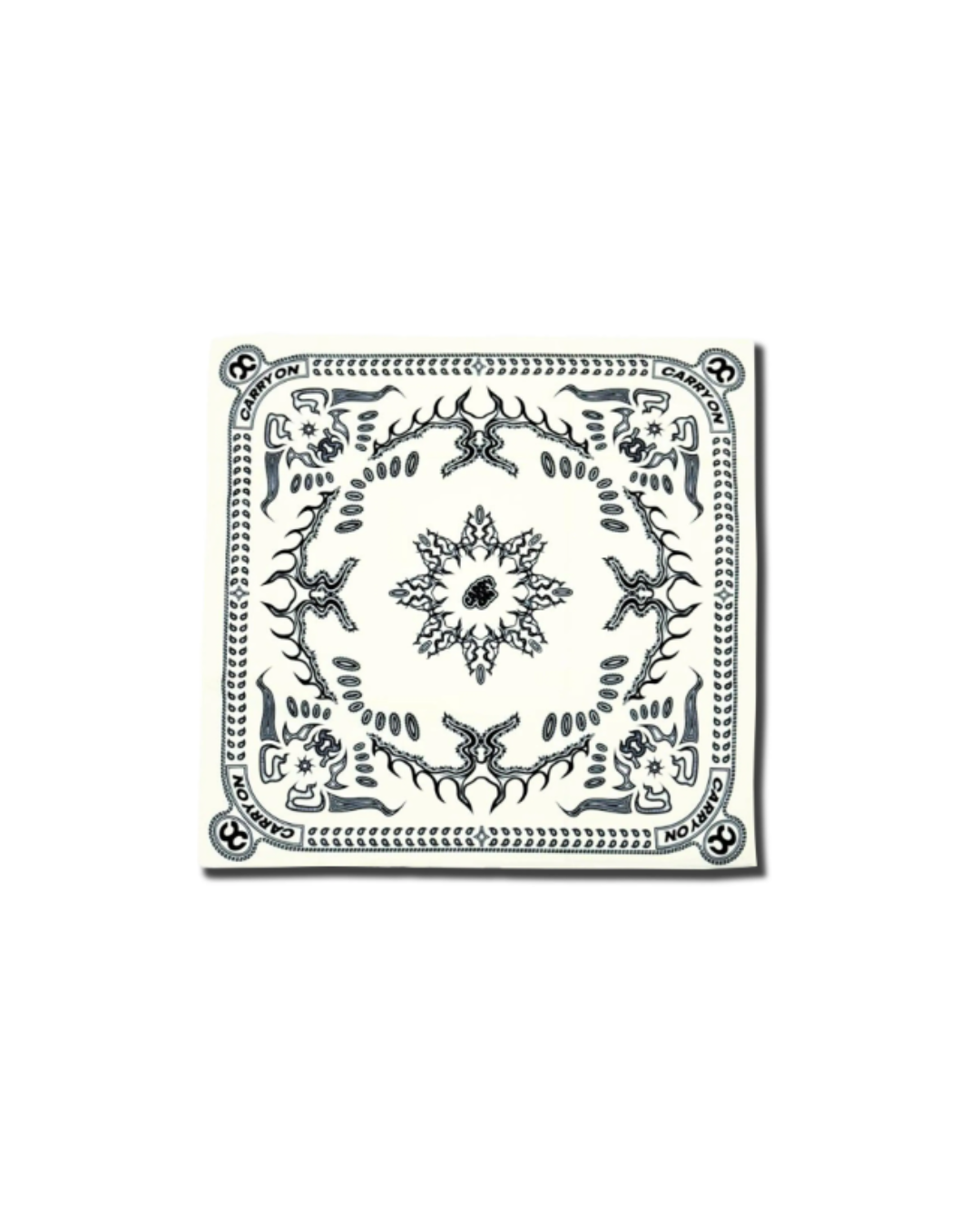 CARRYON 25SS Paisley Bandana 火焰變形蟲 頭巾 白色