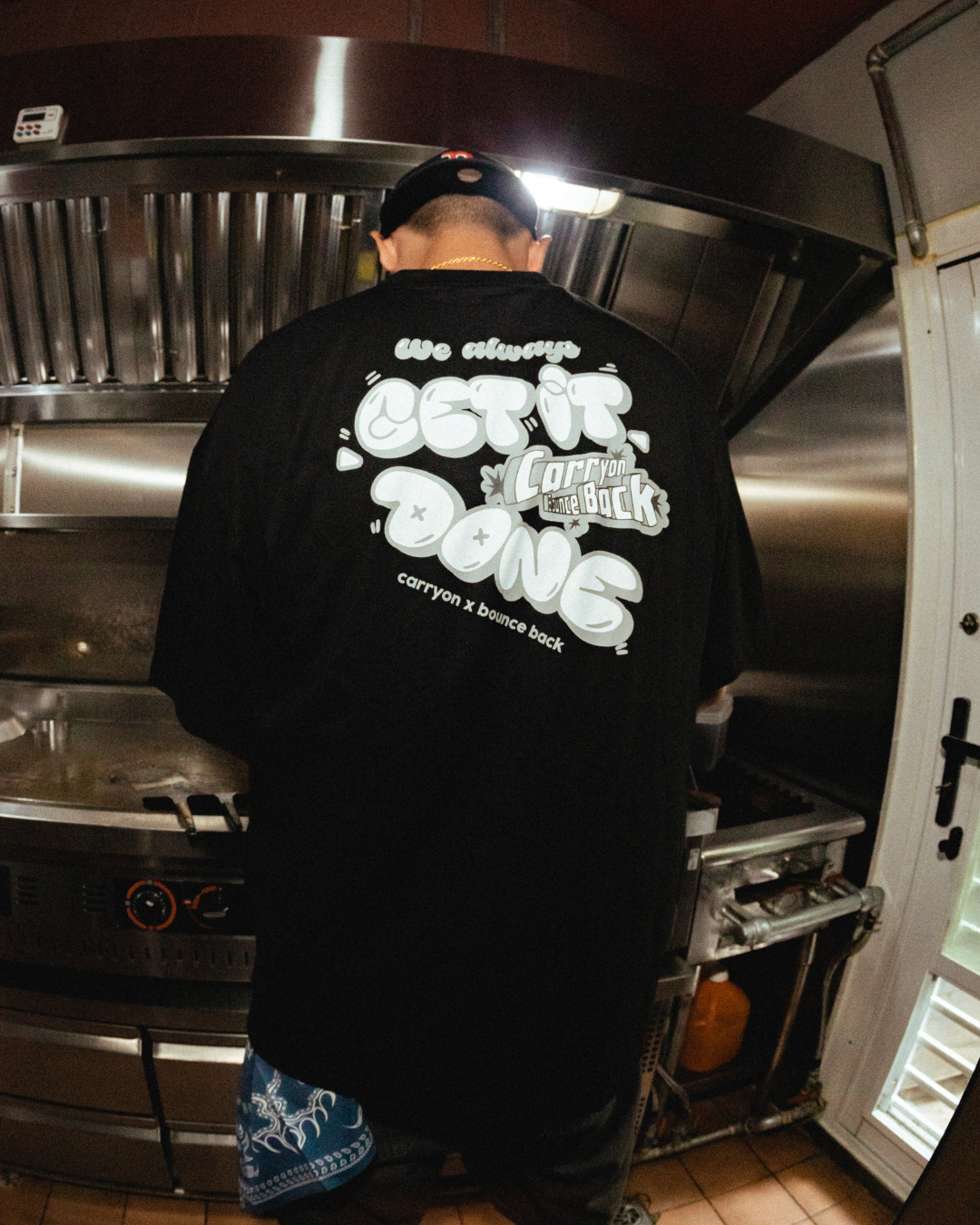 CARRYON X Bounce Back 25SS We Always Get It Done Tee 聯名短T 黑色 台灣製