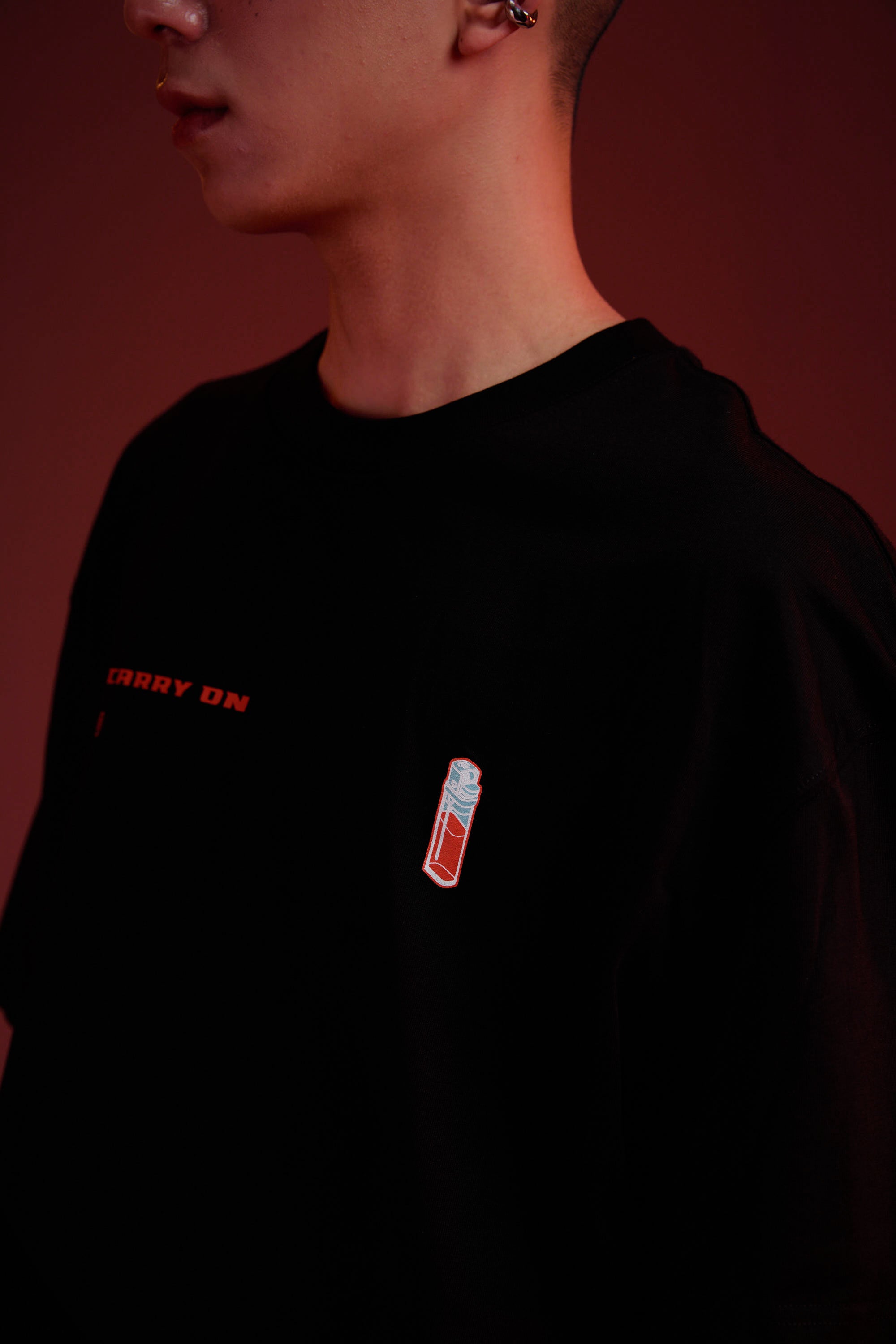 CARRYON 25SS Blazing Flame Tee 打火機 火焰 短T  白色 台灣製