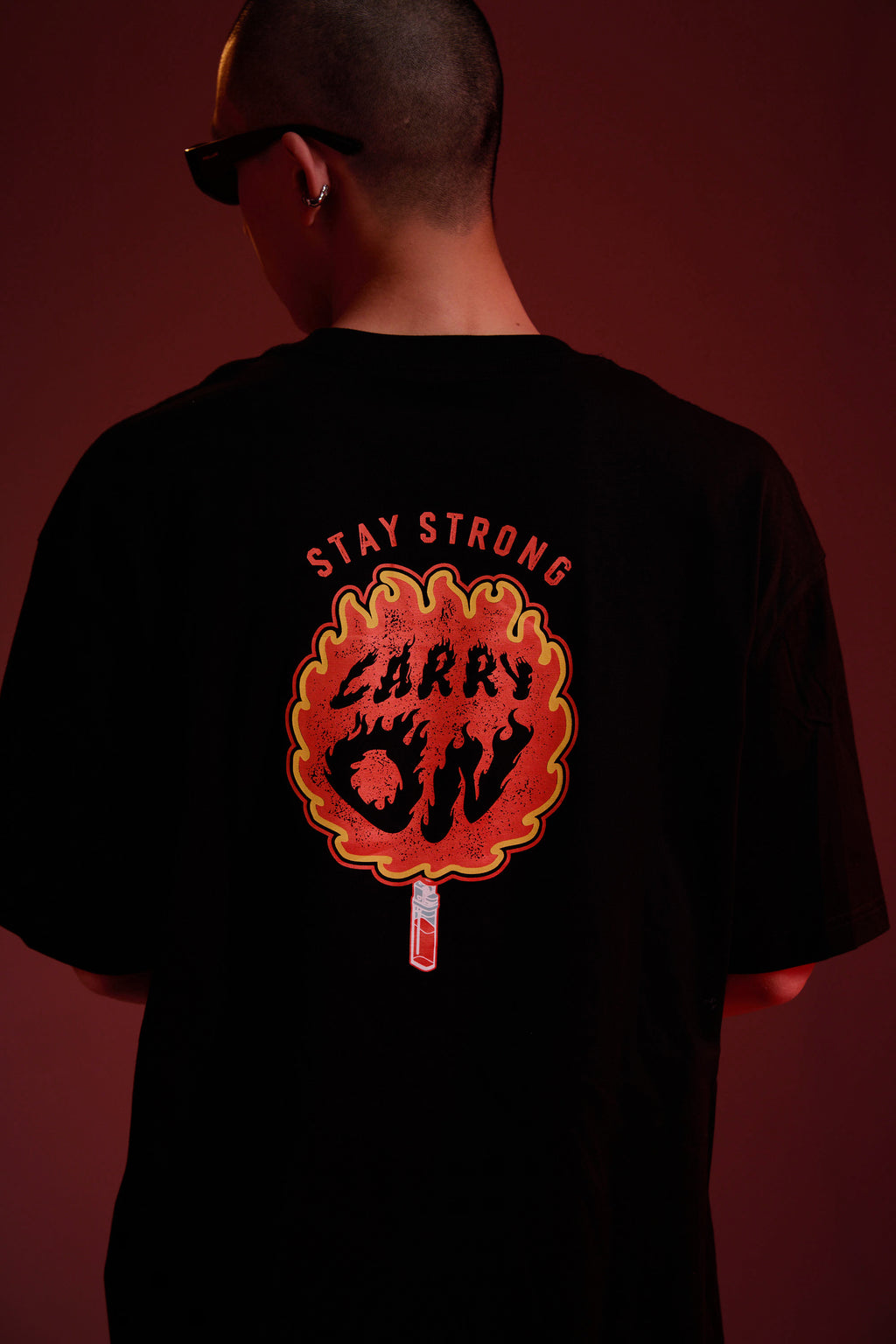 CARRYON 25SS Blazing Flame Tee 打火機 火焰 短T  白色 台灣製