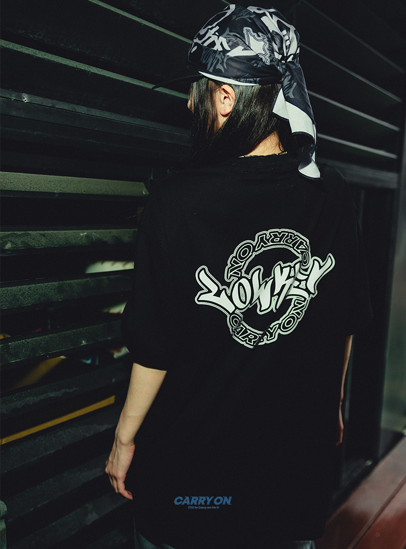 CARRYON X Lowkey 25SS Double Name Logo Tee 鑰匙 聯名短T 黑色 台灣製