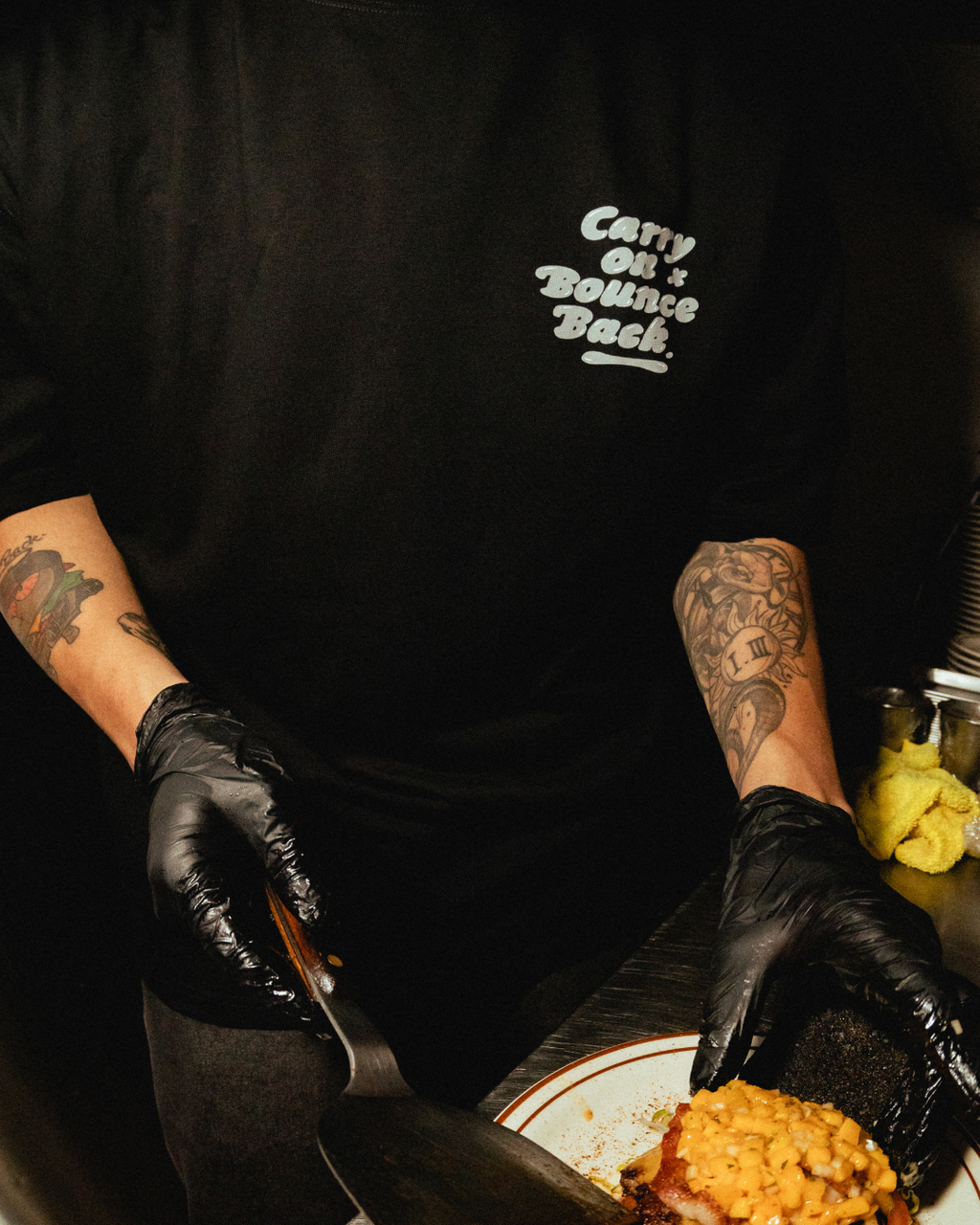 CARRYON X Bounce Back 25SS We Always Get It Done Tee 聯名短T 黑色 台灣製