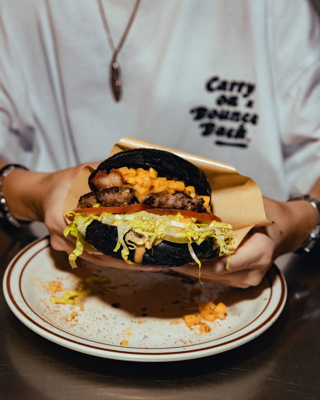 CARRYON X Bounce Back 25SS We Always Get It Done Tee 聯名短T 白色 台灣製