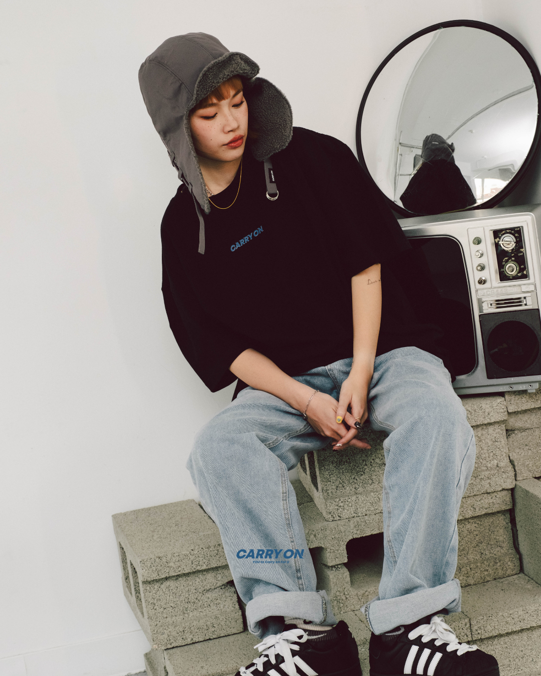 CARRYON 25SS Street Logo Tee 350g 純棉短T 台灣製 黑色