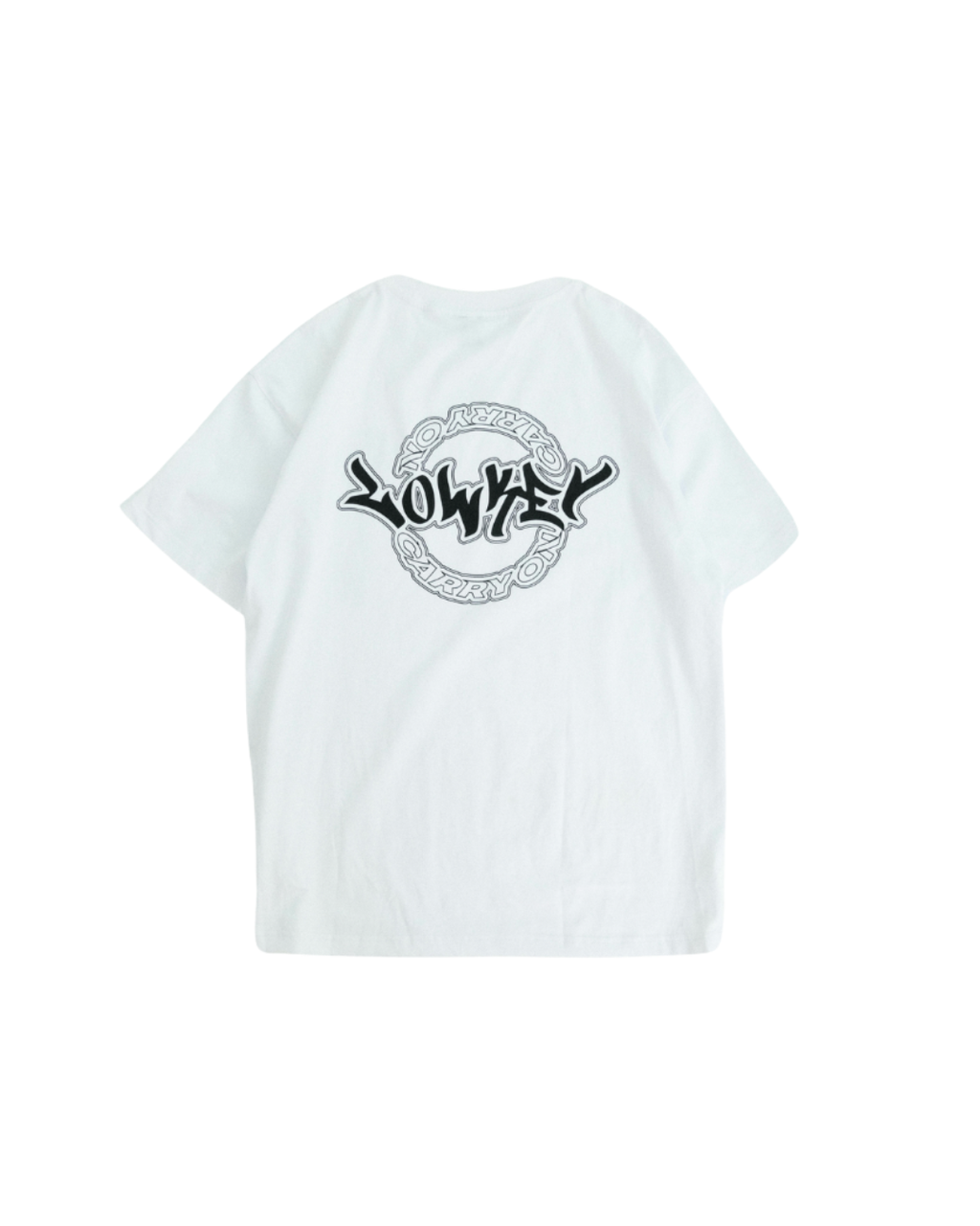 CARRYON X Lowkey 25SS Double Name Logo Tee 鑰匙 聯名短T 白色 台灣製
