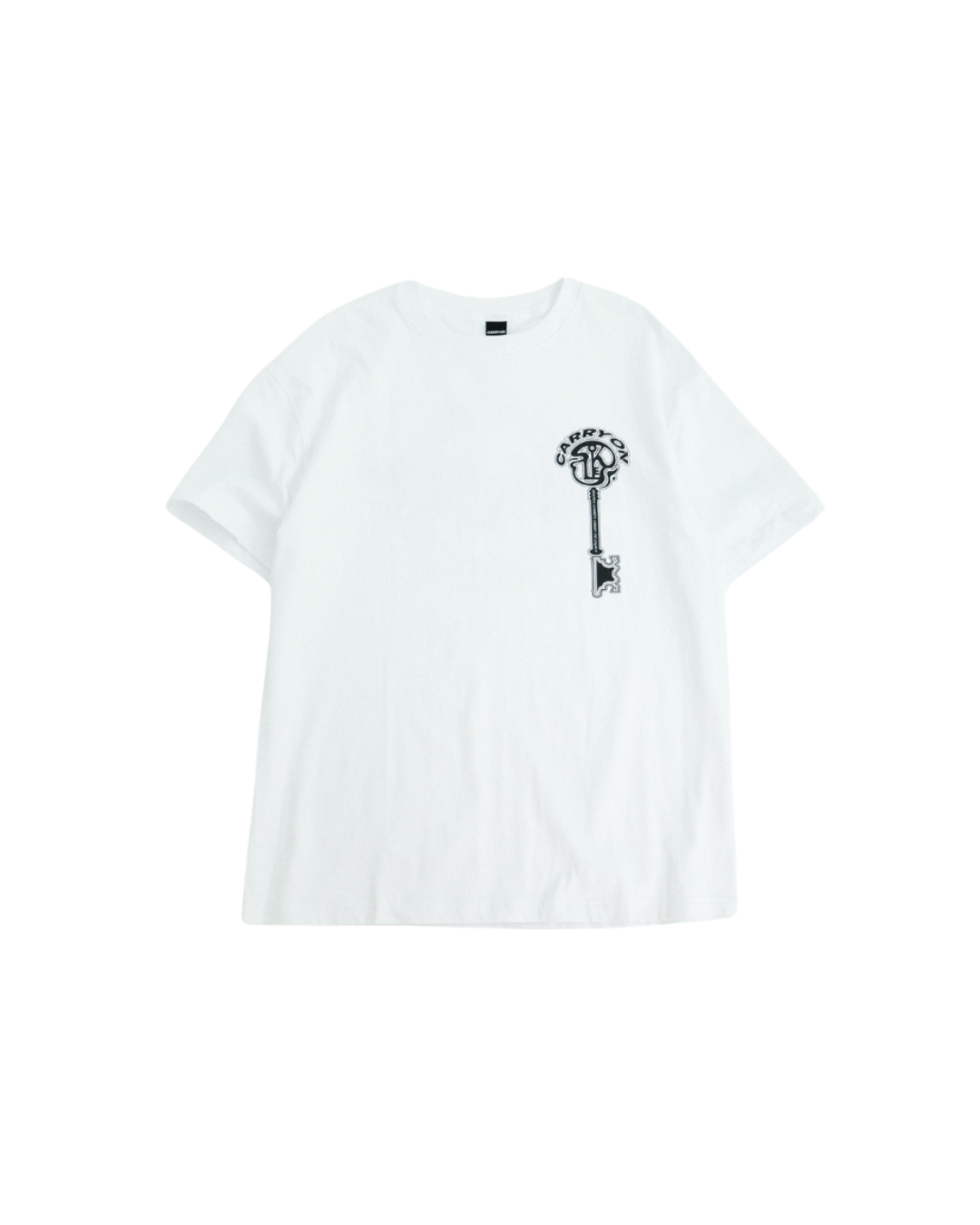 CARRYON X Lowkey 25SS Double Name Logo Tee 鑰匙 聯名短T 白色 台灣製