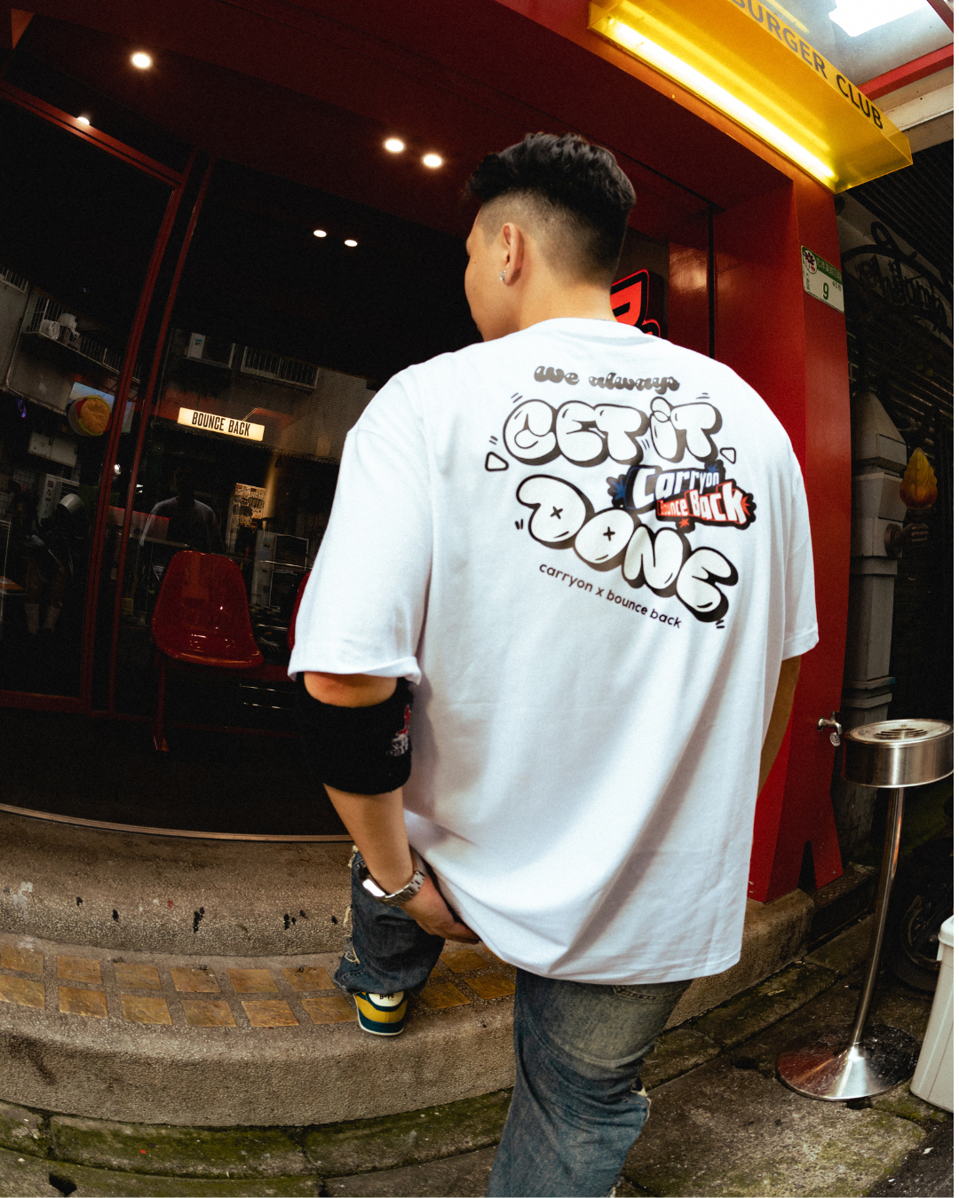 CARRYON X Bounce Back 25SS We Always Get It Done Tee 聯名短T 白色 台灣製