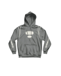 CARRYON 24FW Thunder Flow Hoodie 330g 毛圈巾 閃電 反光條 帽T  灰色