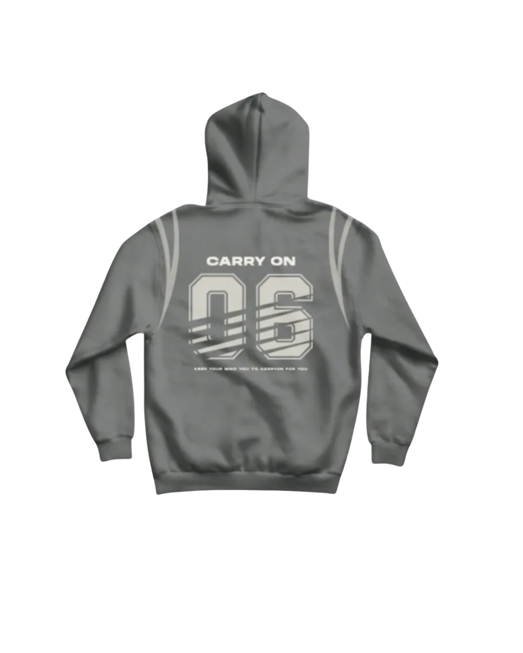 CARRYON 24FW Thunder Flow Hoodie 330g 毛圈巾 閃電 反光條 帽T  灰色