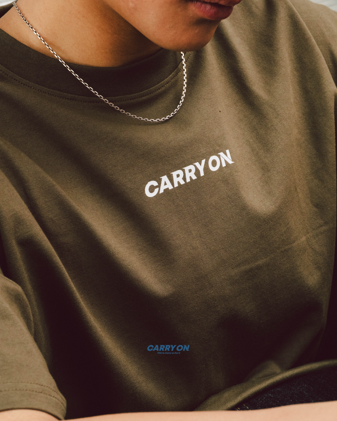 CARRYON 25SS Street Logo Tee 350g  純棉短T 台灣製 軍綠色