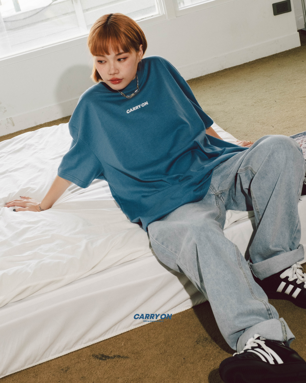 CARRYON 25SS Street Logo Tee 350g 純棉短T 台灣製 藍色