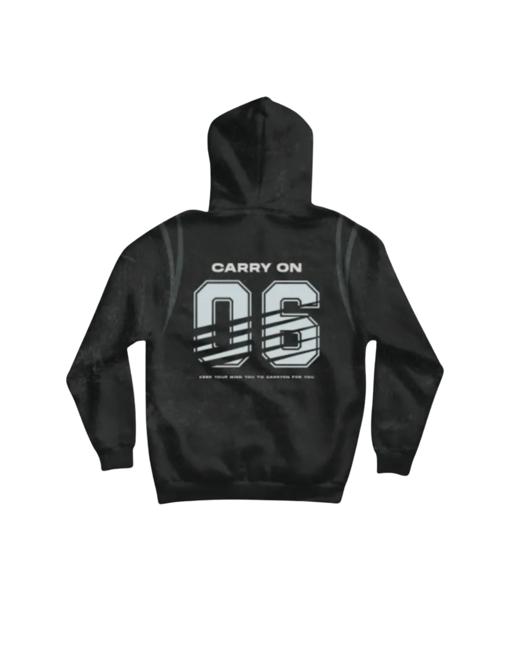 CARRYON 24FW Thunder Flow Hoodie 330g 毛圈巾 閃電 反光條 帽T 黑色