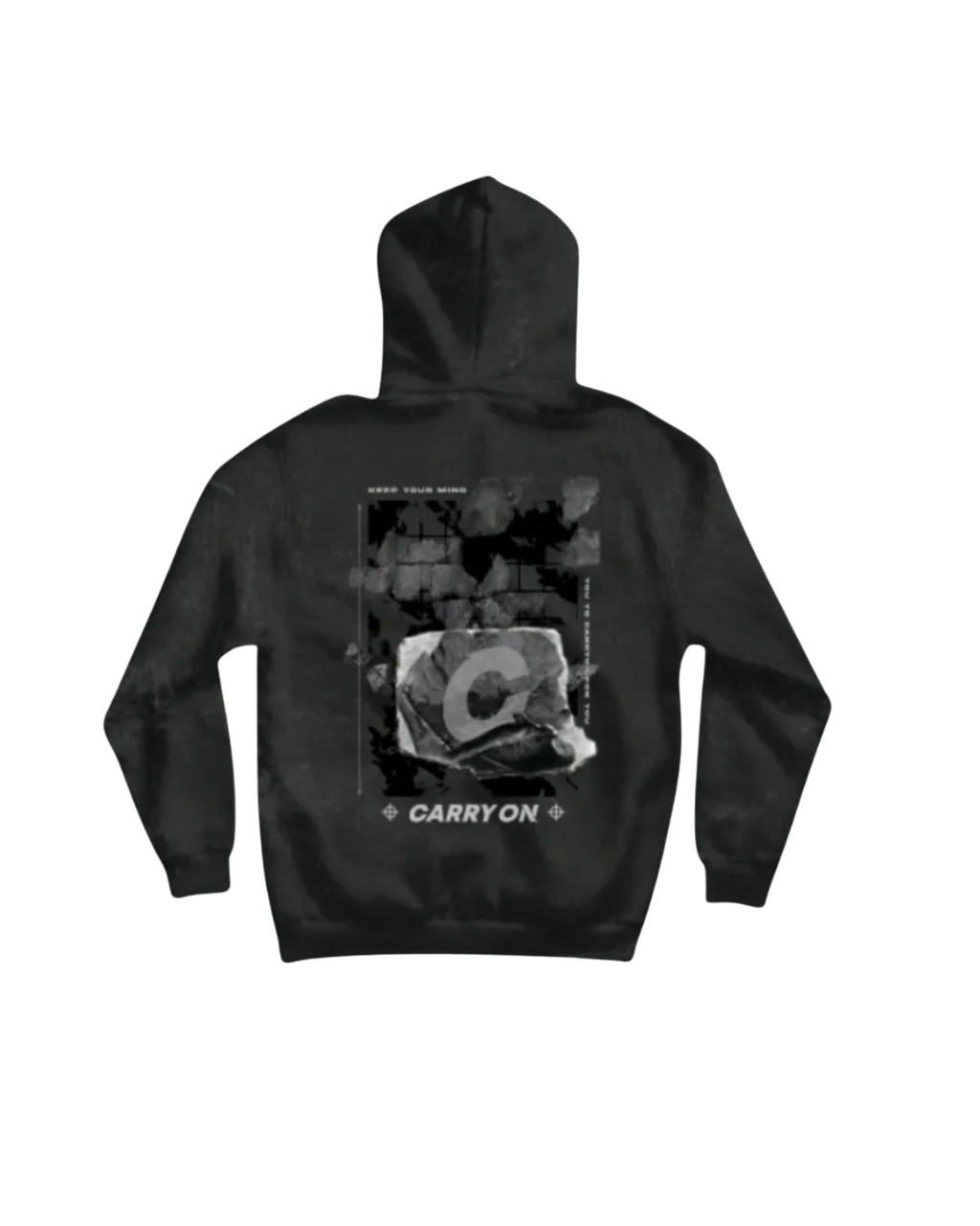 CARRYON 24FW Shadow Line Hoodie Jacket 大理石元素 連帽外套 黑色