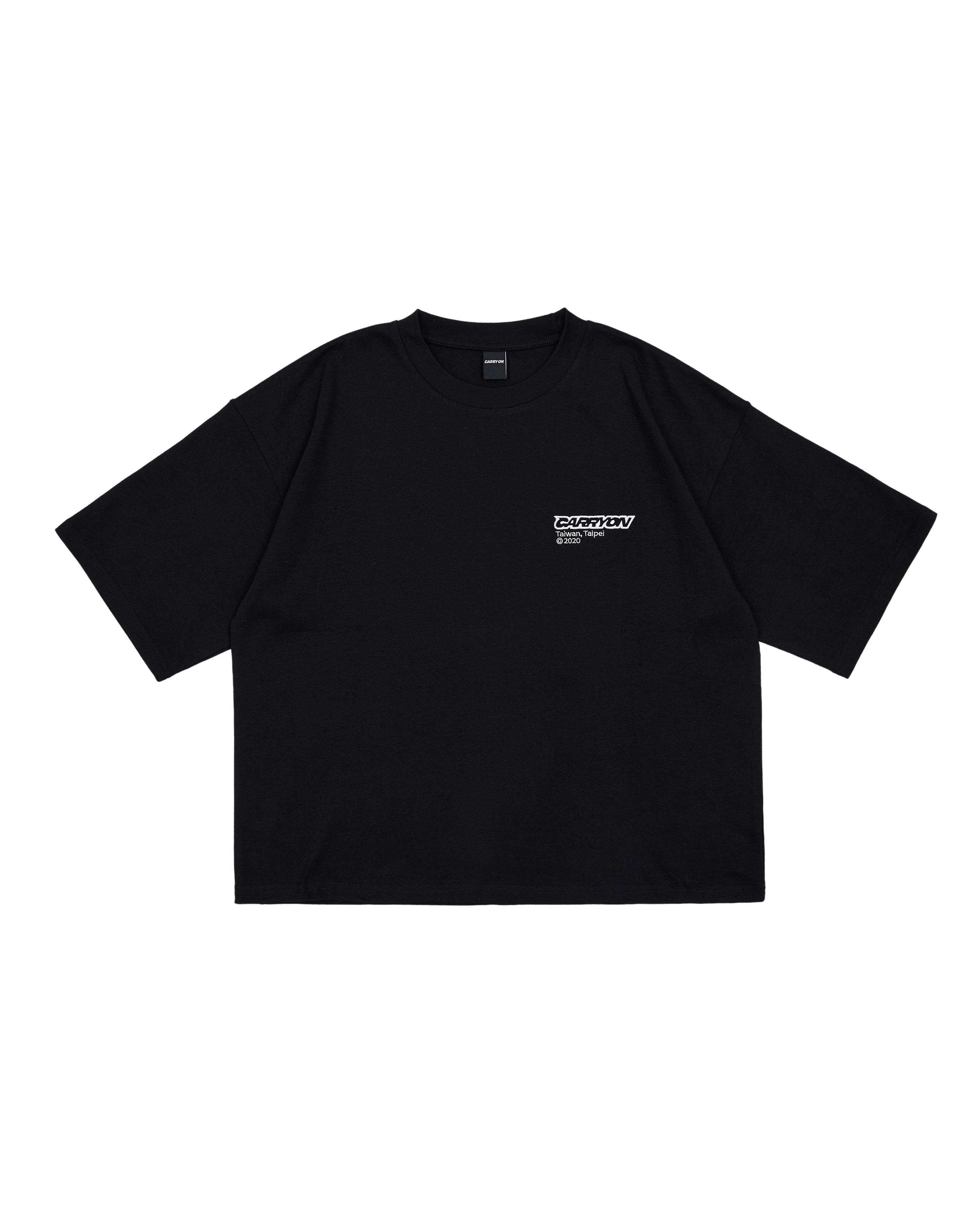 CARRYON 26SS Essential Logo Tee 刺繡短袖 黑色 Boxy 版型