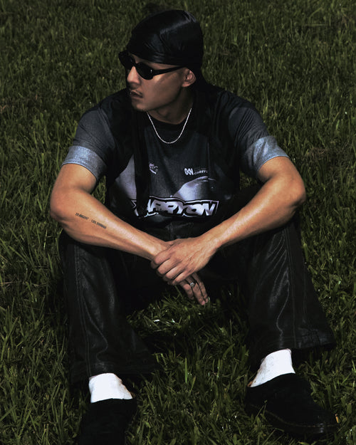 CARRYON 26SS Gridiron Graphic Raglan Jersey 橄欖員球衣 黑色