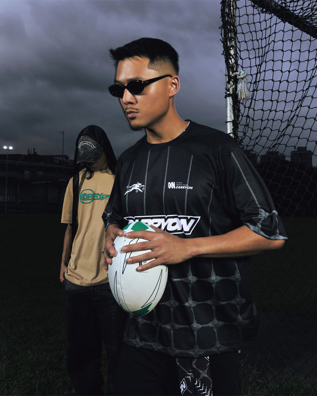 CARRYON 26SS Arrow Football Jersey 箭頭美式球衣 黑色 寬短版型