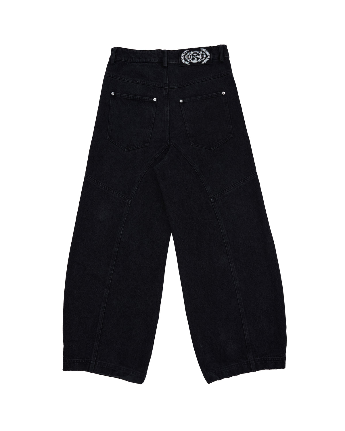 CARRYON 26SS  Washed Patch Jeans 水洗布章牛仔褲 黑色