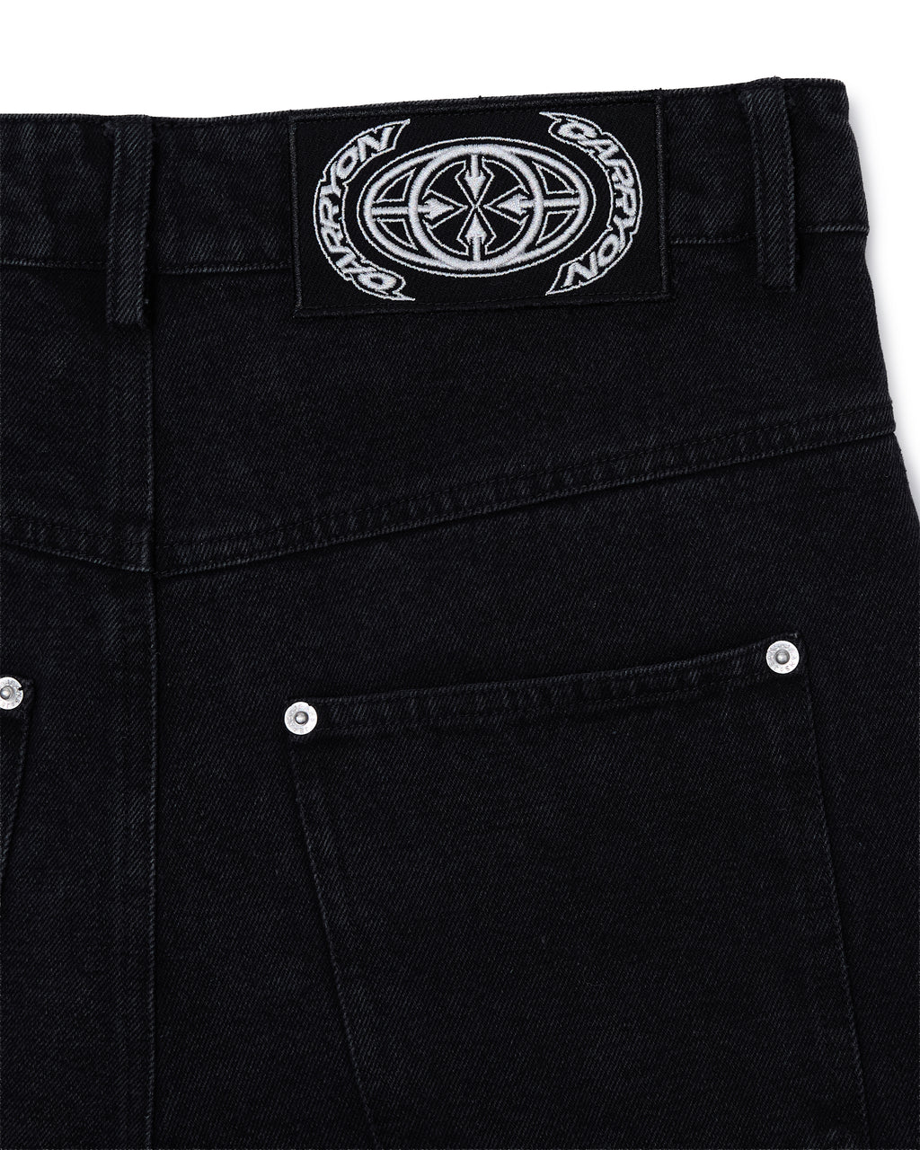 CARRYON 26SS  Washed Patch Jeans 水洗布章牛仔褲 黑色