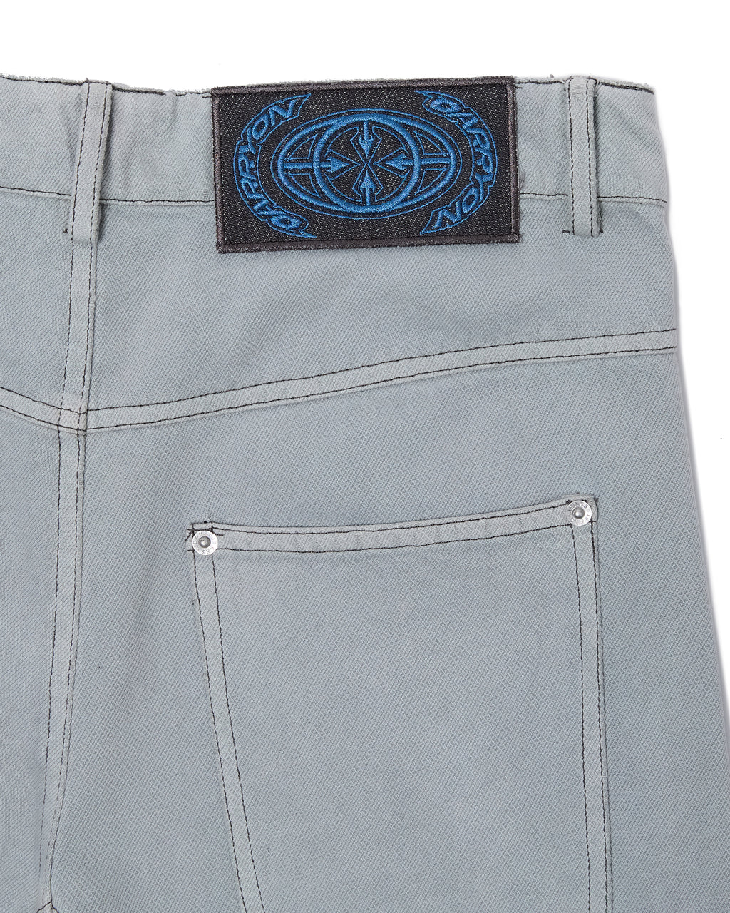 CARRYON 26SS  Washed Patch Jeans 水洗布章牛仔褲 灰白