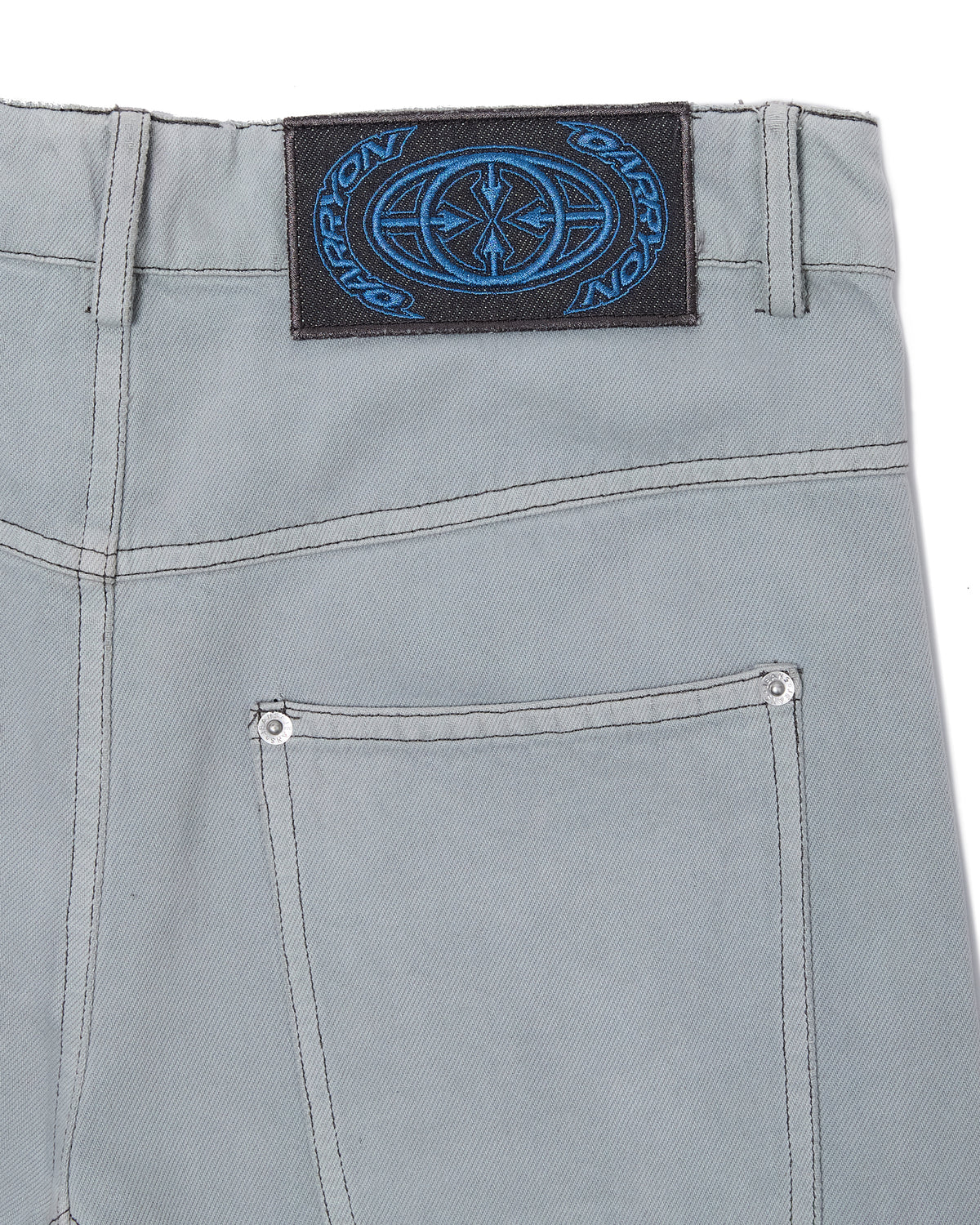 CARRYON 26SS  Washed Patch Jeans 水洗布章牛仔褲 灰白