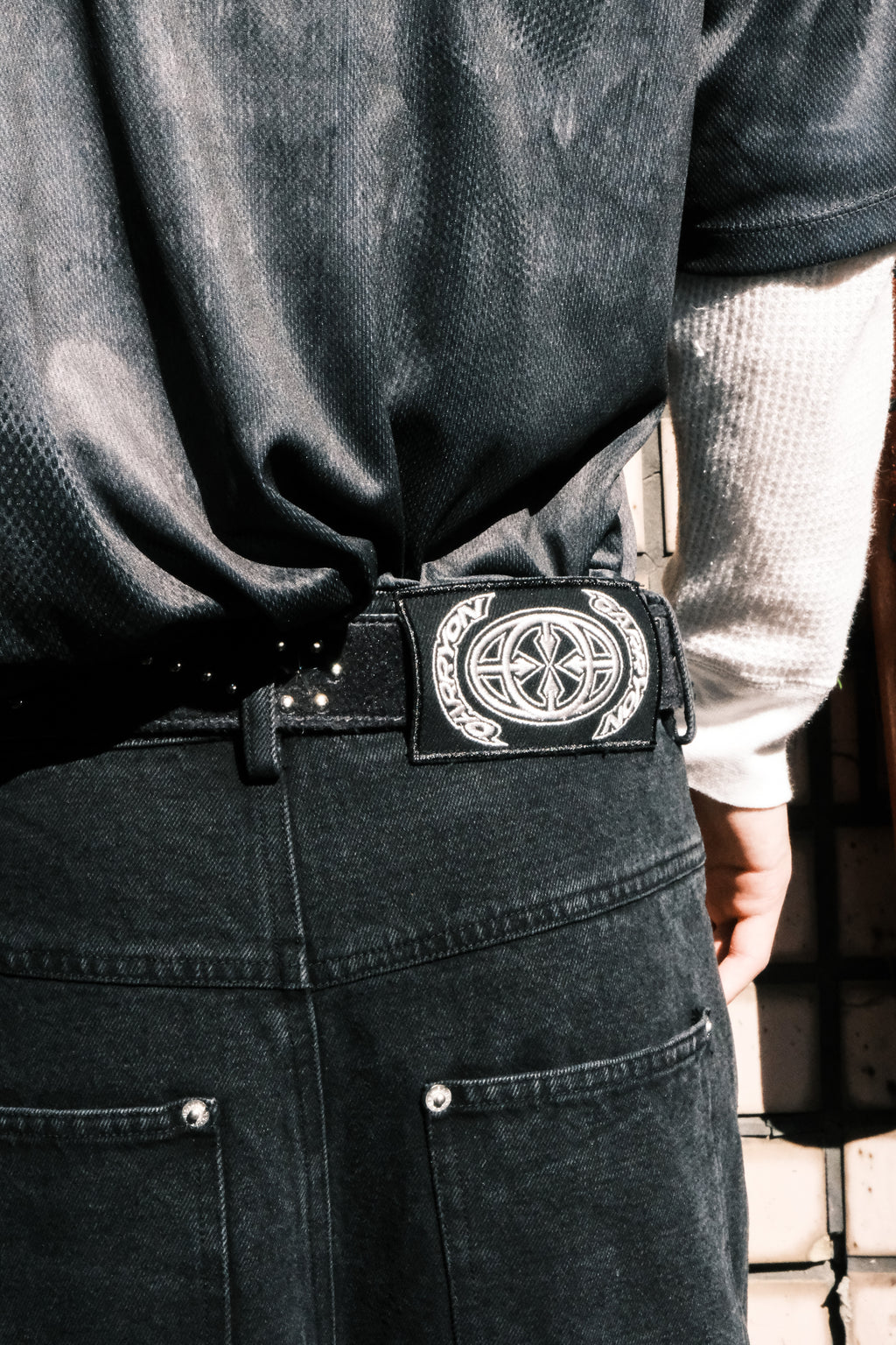 CARRYON 26SS  Washed Patch Jeans 水洗布章牛仔褲 黑色