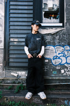 CARRYON 26SS  Washed Patch Jeans 水洗布章牛仔褲 黑色