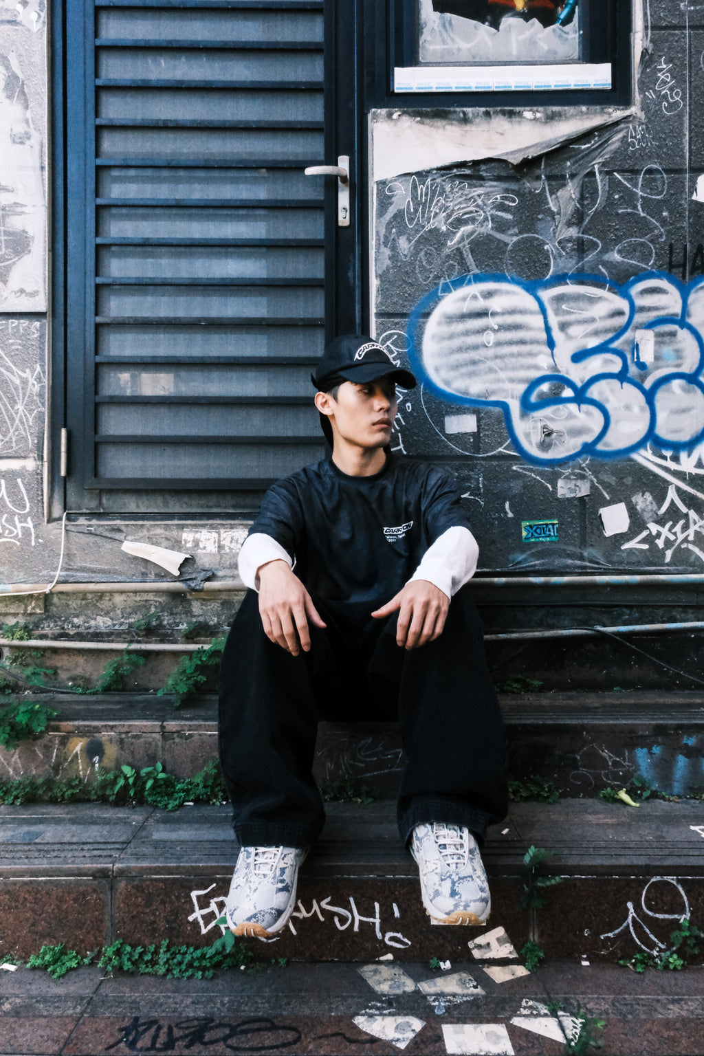 CARRYON 26SS  Washed Patch Jeans 水洗布章牛仔褲 黑色