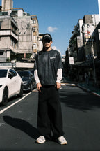 CARRYON 26SS  Washed Patch Jeans 水洗布章牛仔褲 黑色