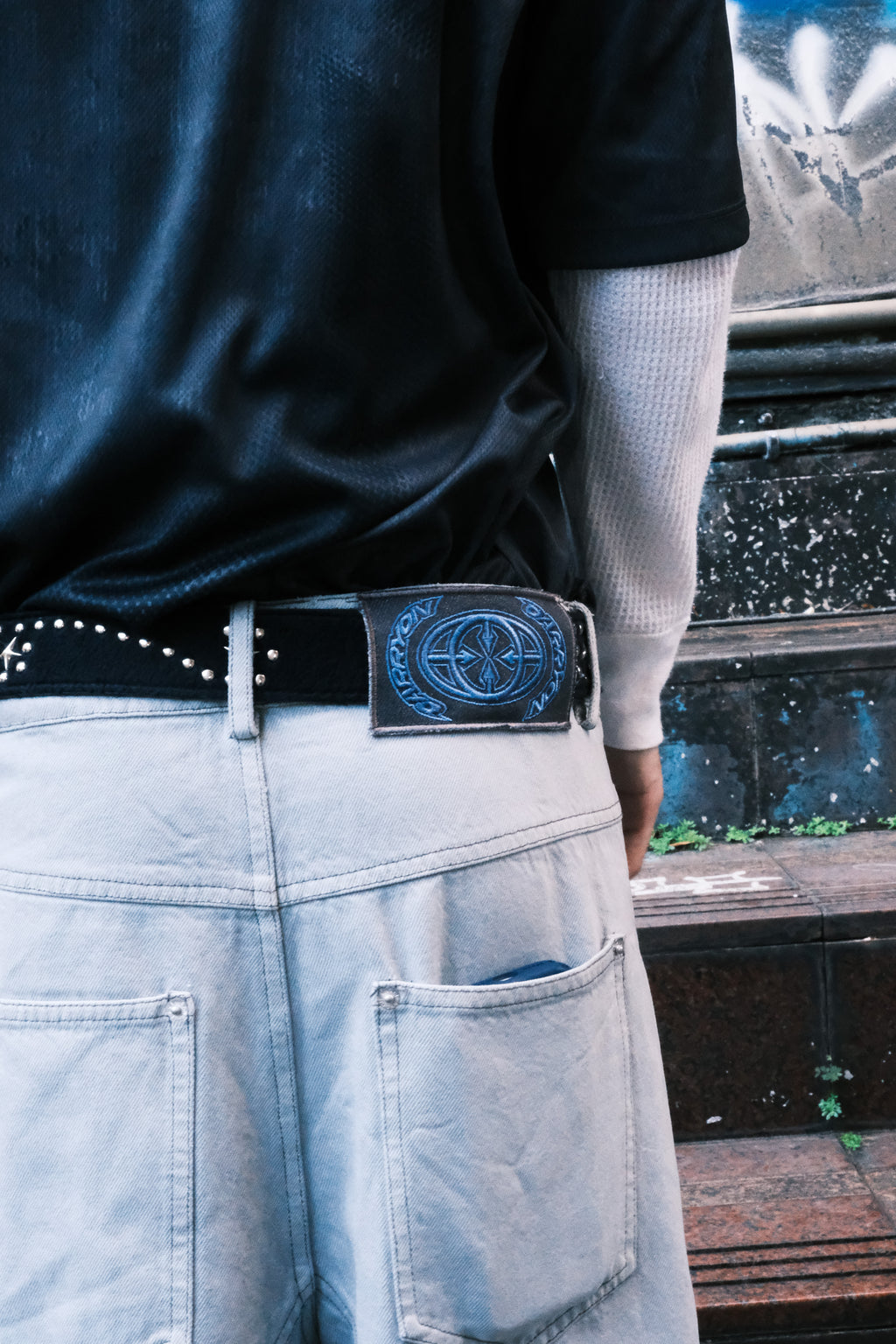 CARRYON 26SS  Washed Patch Jeans 水洗布章牛仔褲 灰白