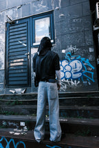 CARRYON 26SS  Washed Patch Jeans 水洗布章牛仔褲 灰白