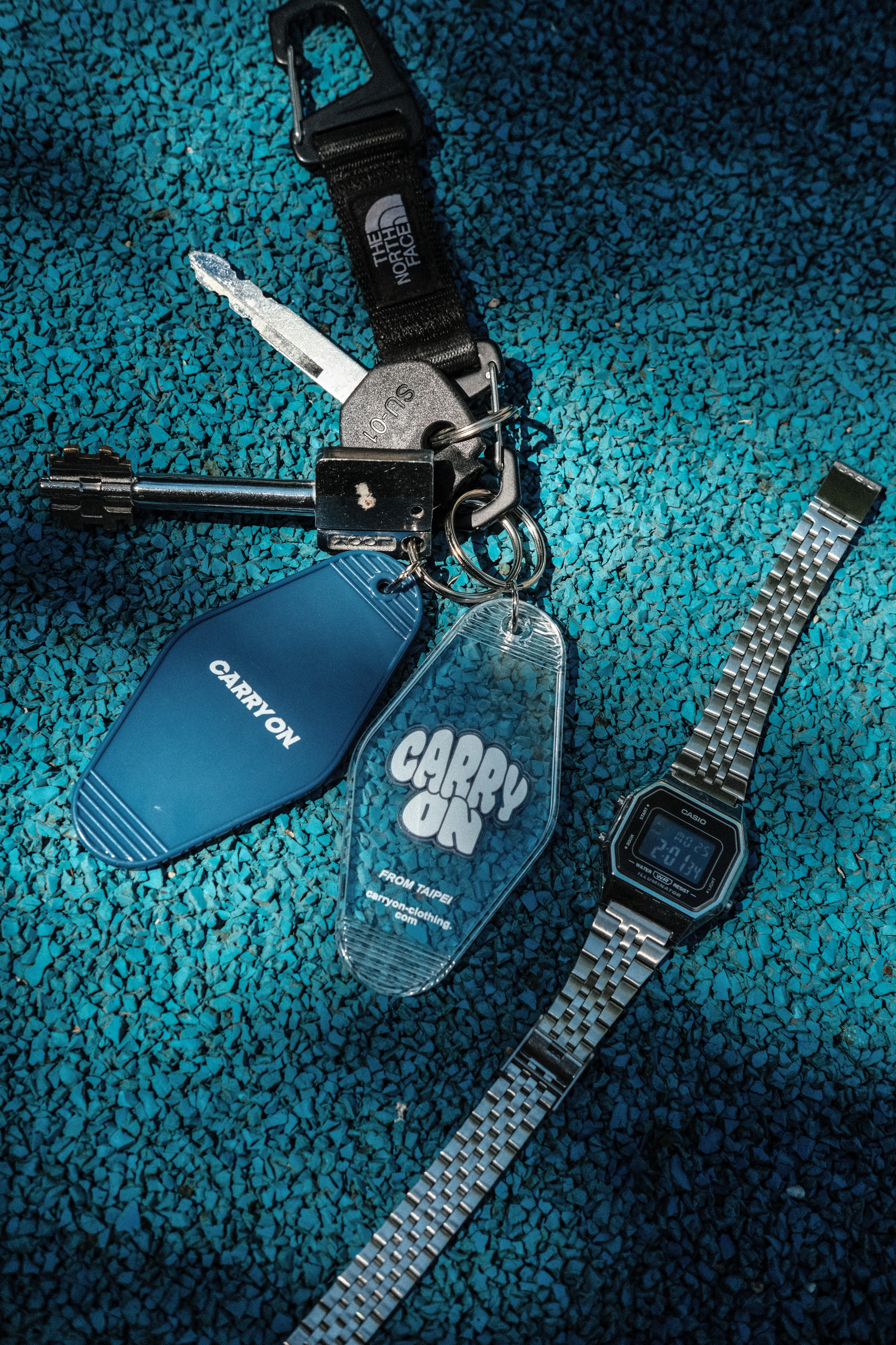CARRYON 25SS Logo keychain 菱形鑰匙圈 藍色