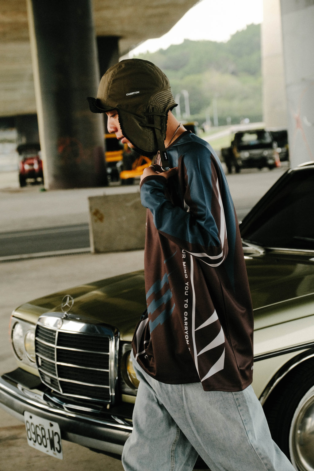 CARRYON 24FW Thunder Flow Jersey 閃電 長袖球衣 黑棕