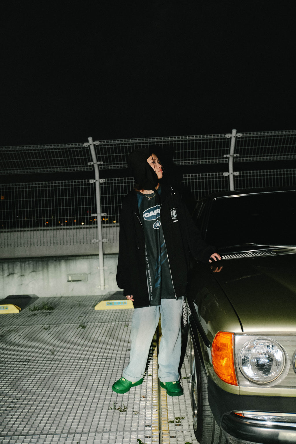 CARRYON 24FW Shadow Line Hoodie Jacket 大理石元素 連帽外套 黑色