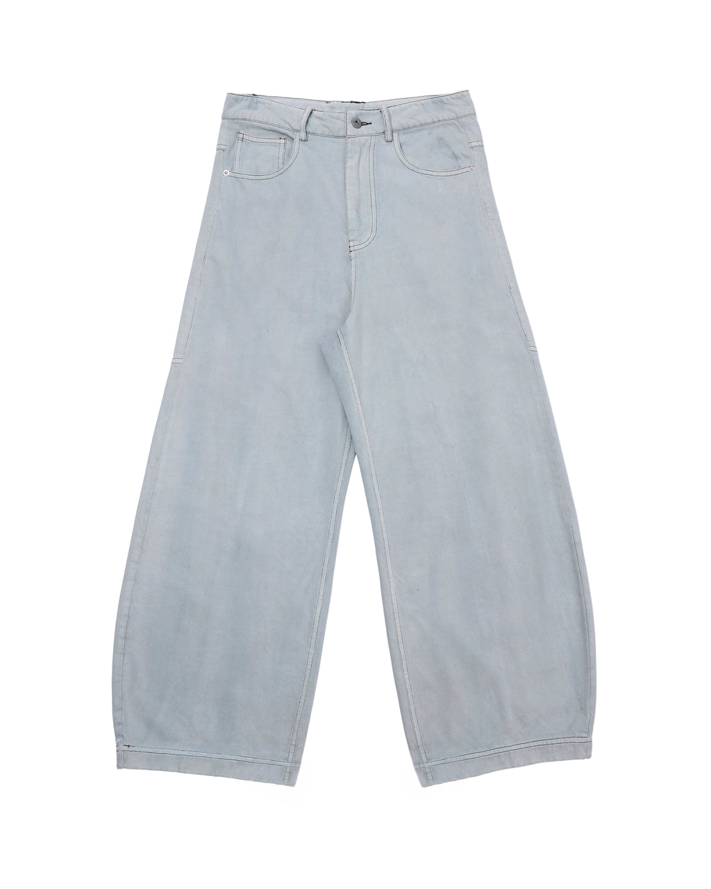 CARRYON 26SS  Washed Patch Jeans 水洗布章牛仔褲 灰白