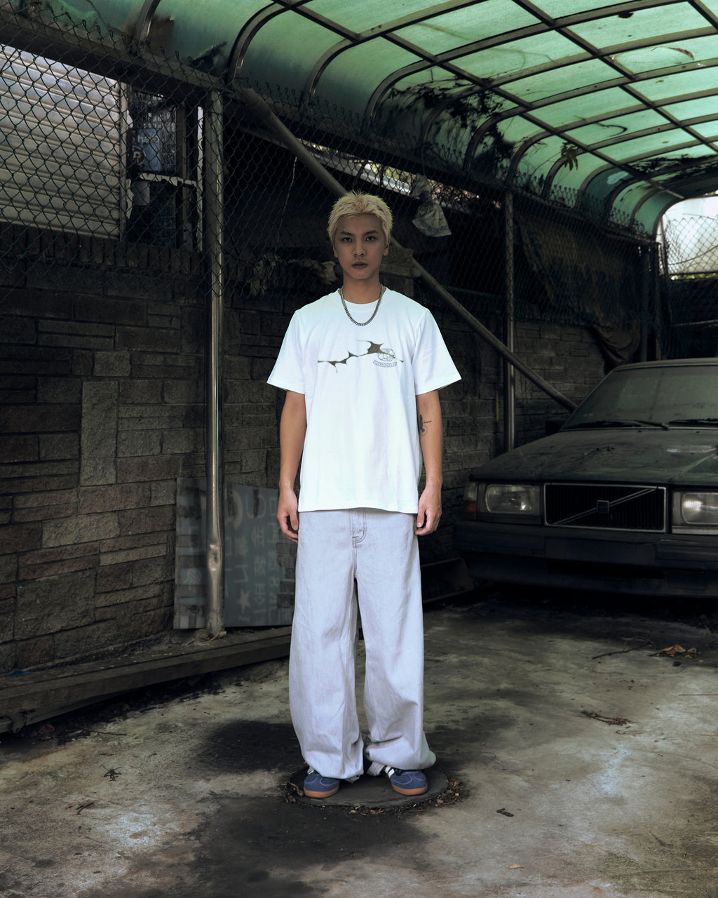 CARRYON × LOWKEY 26SS LOWFREQ VOL.3  聯名款短T 白色